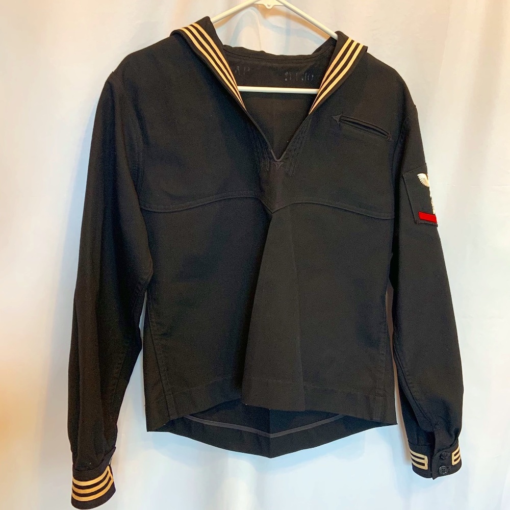 Vintage 1950s U.S. Navy Wool Jumper Top From the Korean War 44S
